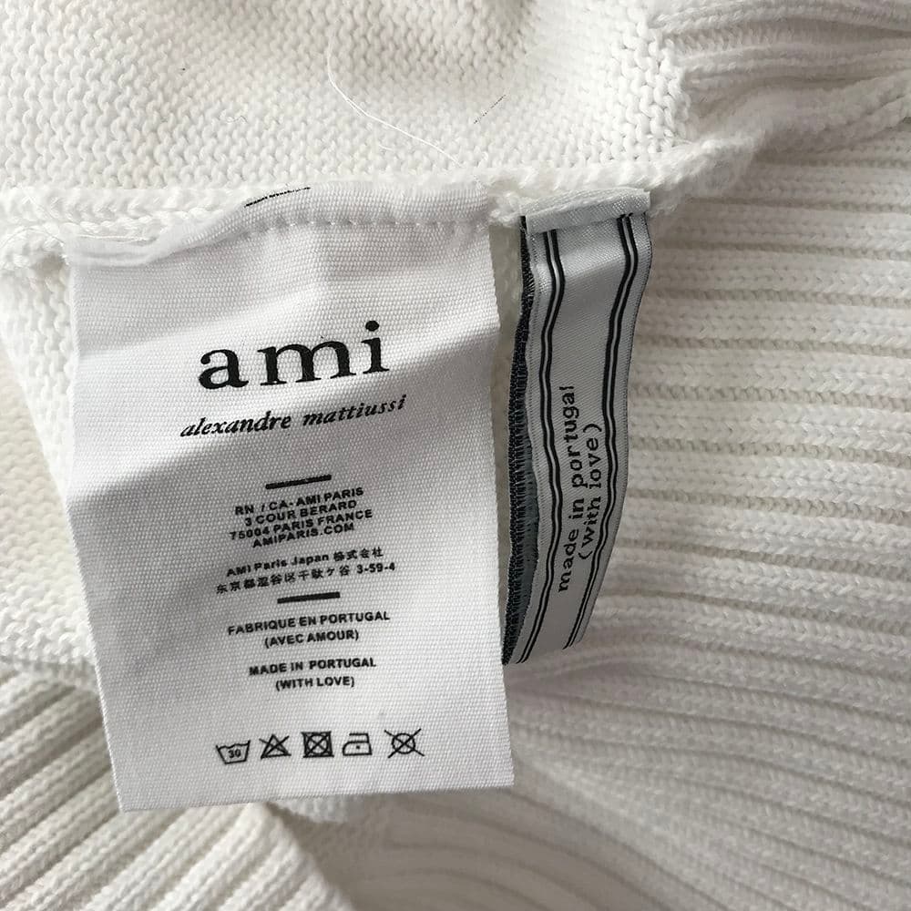 値下げ中！AMI PARIS ハート刺繍 ホワイトカーディガン