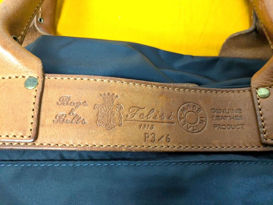 フェリージ·ナイロン・レザー ボストンバッグ 中古並