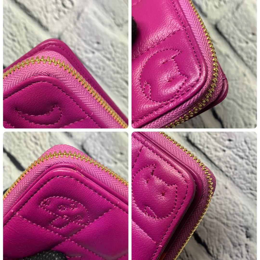 新品・未使用✨ツモリチサト ネコキルティング ラウンドファスナー 羊革 折り財布