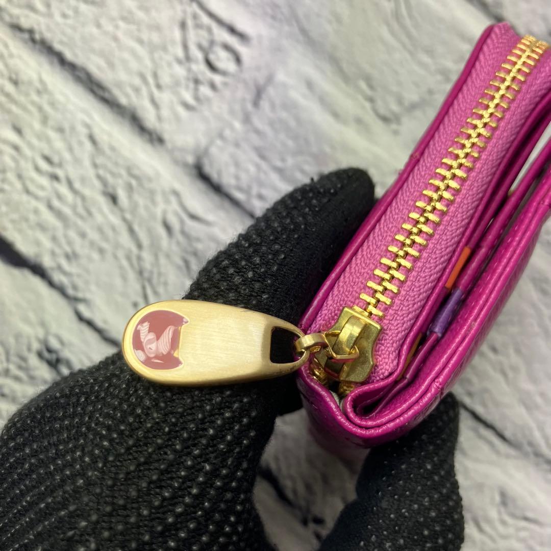 新品・未使用✨ツモリチサト ネコキルティング ラウンドファスナー 羊革 折り財布