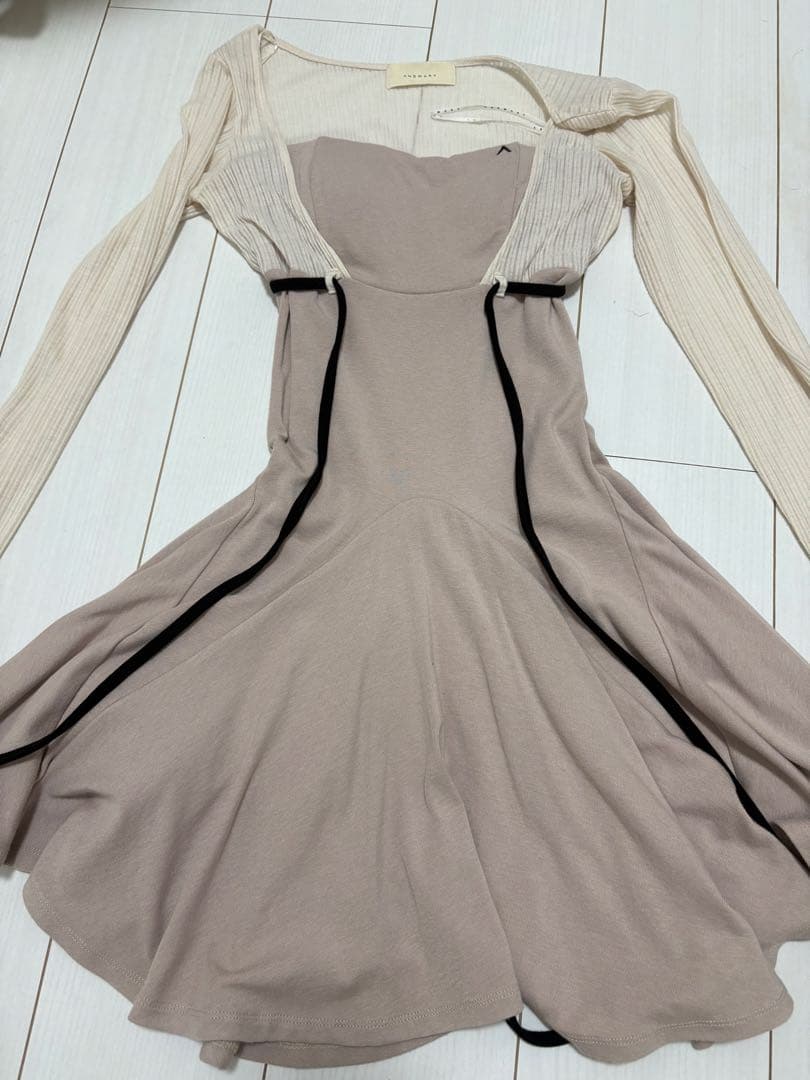トップス andmary Lona ribbon mini dress