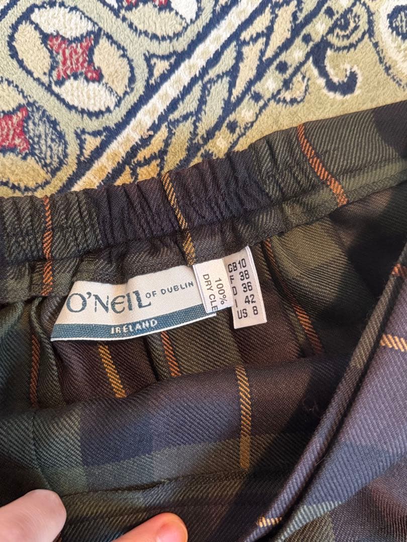 O'Neill チェック柄 プリーツロングスカート サイズ36