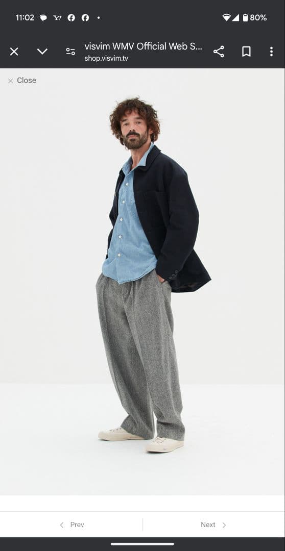 visvim 24fw russo pants ヘリンボーン ツイード　4