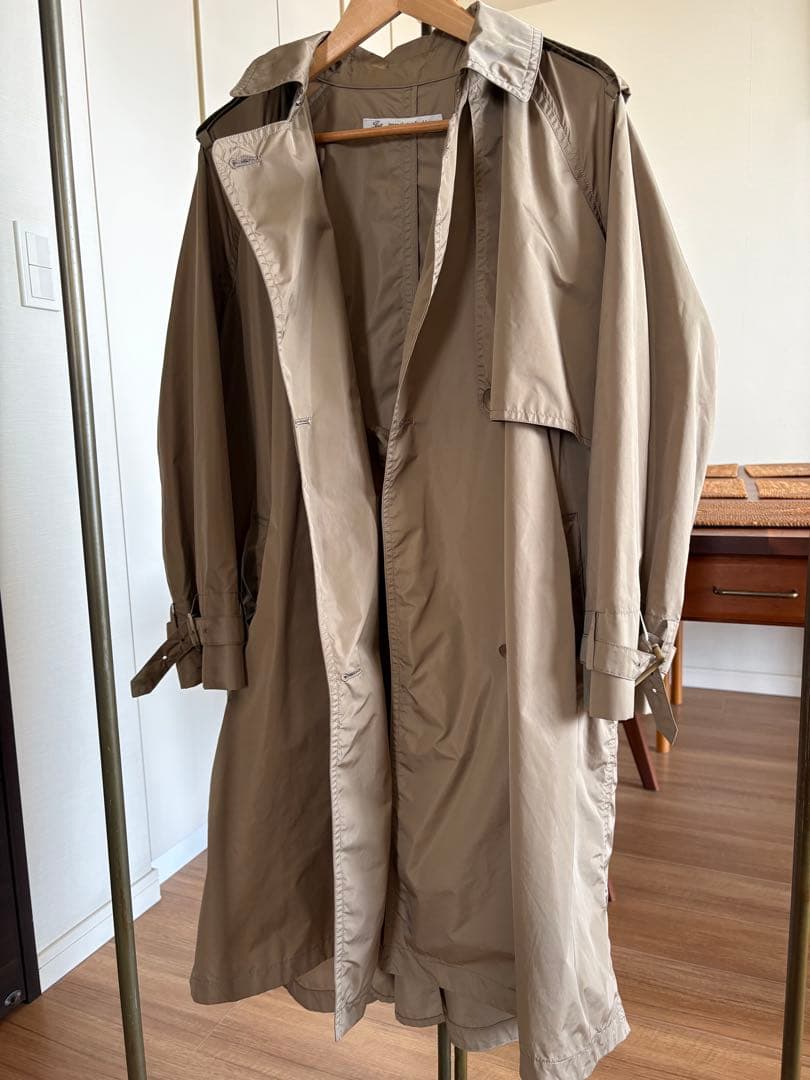 JOURNAL STANDARD LUXE タフタ フードトレンチコートベージュ
