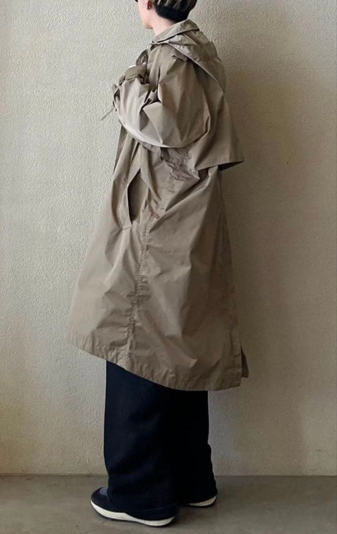 JOURNAL STANDARD LUXE タフタ フードトレンチコートベージュ