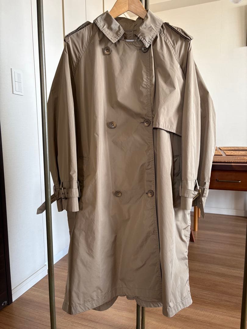 JOURNAL STANDARD LUXE タフタ フードトレンチコートベージュ