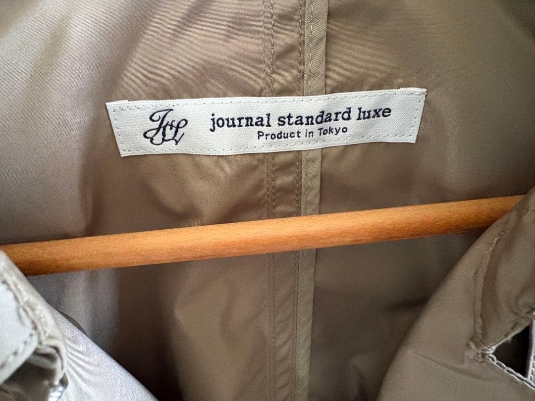 JOURNAL STANDARD LUXE タフタ フードトレンチコートベージュ