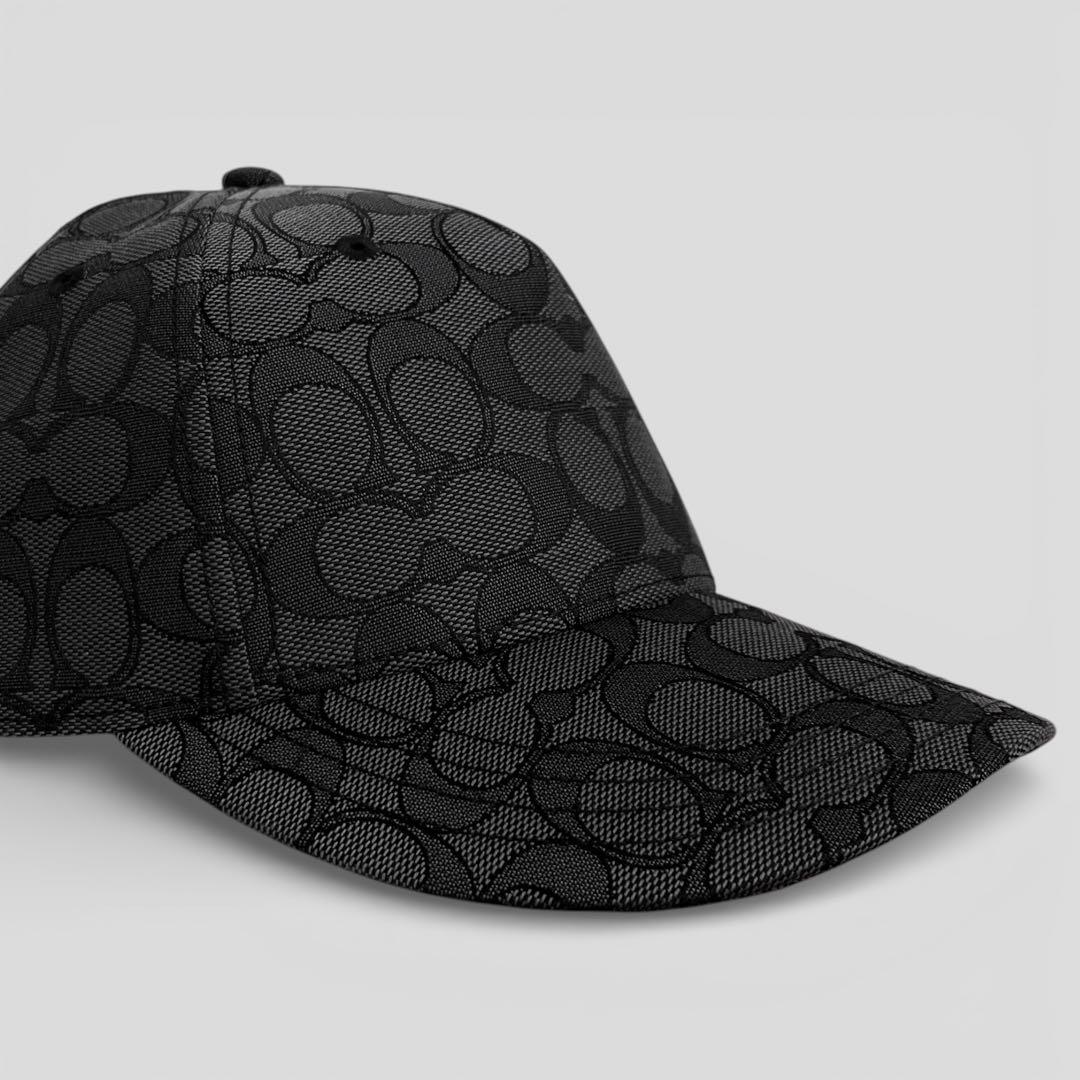未使用品 コーチ キャップ シグネチャー ハット 帽子 ブラック COACH