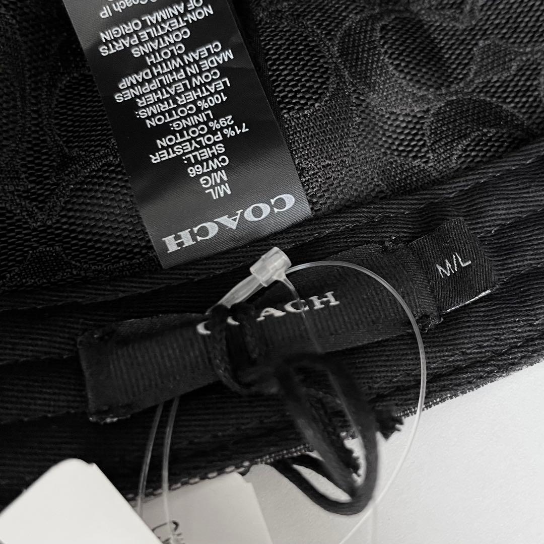 未使用品 コーチ キャップ シグネチャー ハット 帽子 ブラック COACH