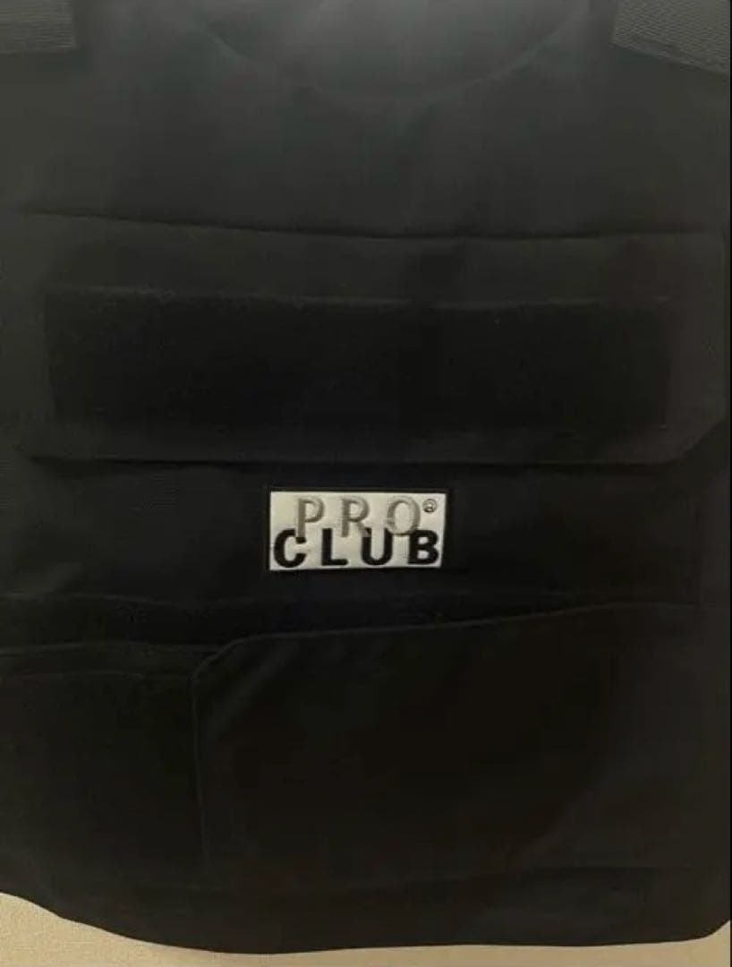 PRO CLUB ブラック ベスト ポケット付き