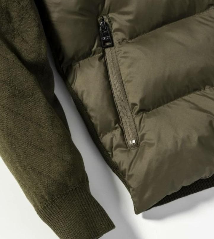 【新品】LUXEAKMPLUS 中綿袖ニットジャケット　黒　M