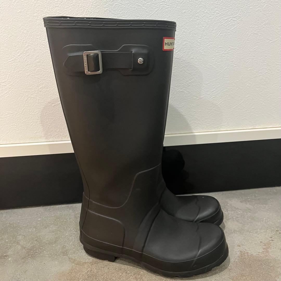 s…　HUNTER ブラック レインブーツUK6