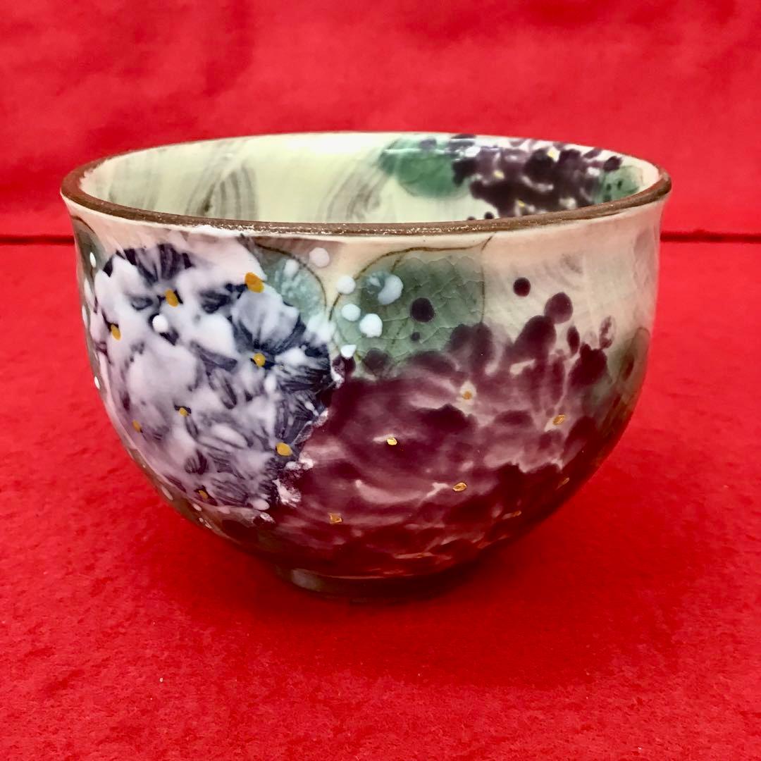 清水焼　茶碗　湯呑み　季節の花　5客セット売り　花柄和食器セット