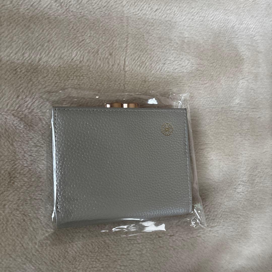 皇居限定　二つ折りがま口財布　シルバーグレー　新品未使用