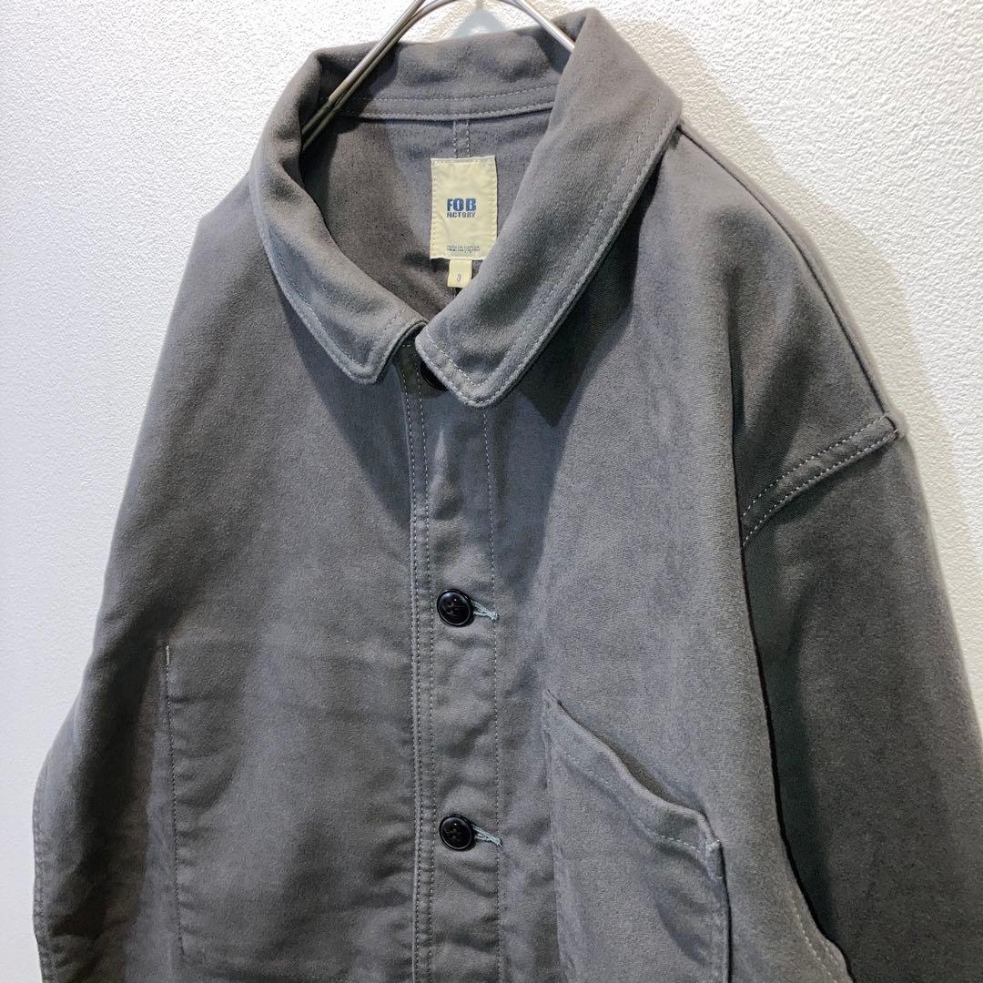 FOB FACTORY フレンチモールスキンジャケット オリーブ F2373 L