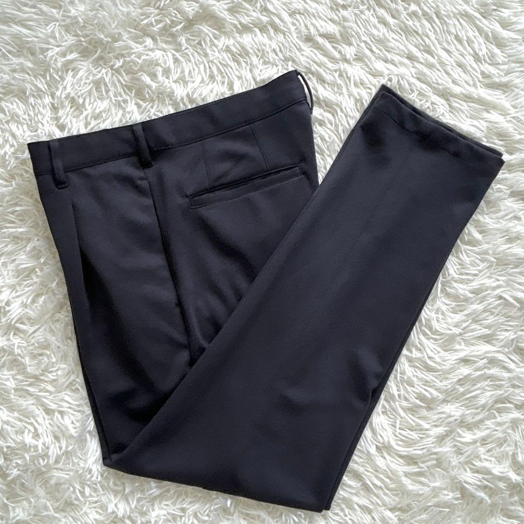 美品 ナノユニバース ストレッチスーツ ジャージー トラベル ネイビー M