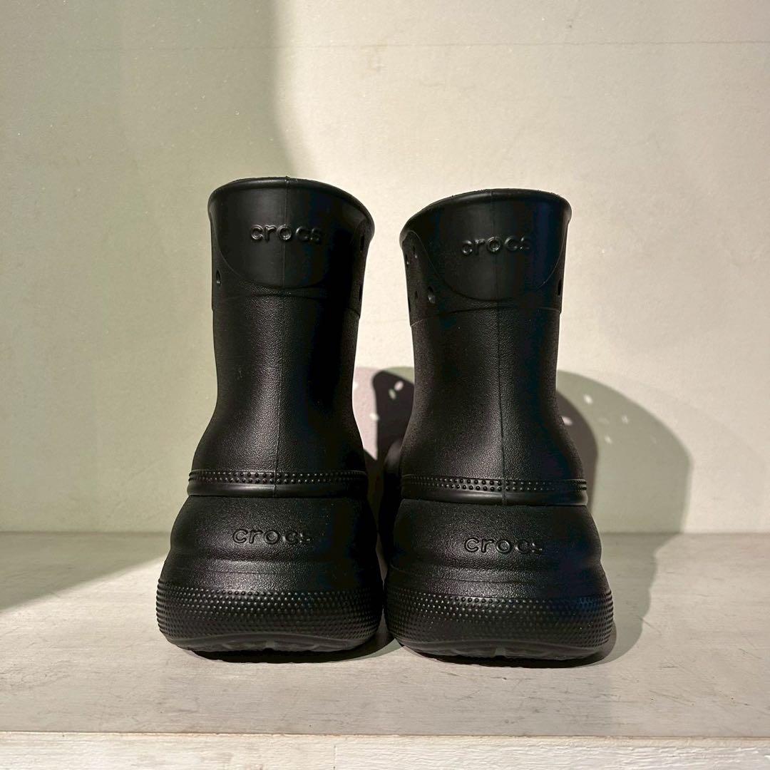 Crocs クロクッス 厚底クラッシュブーツ レインブーツ　ブラック 25cm