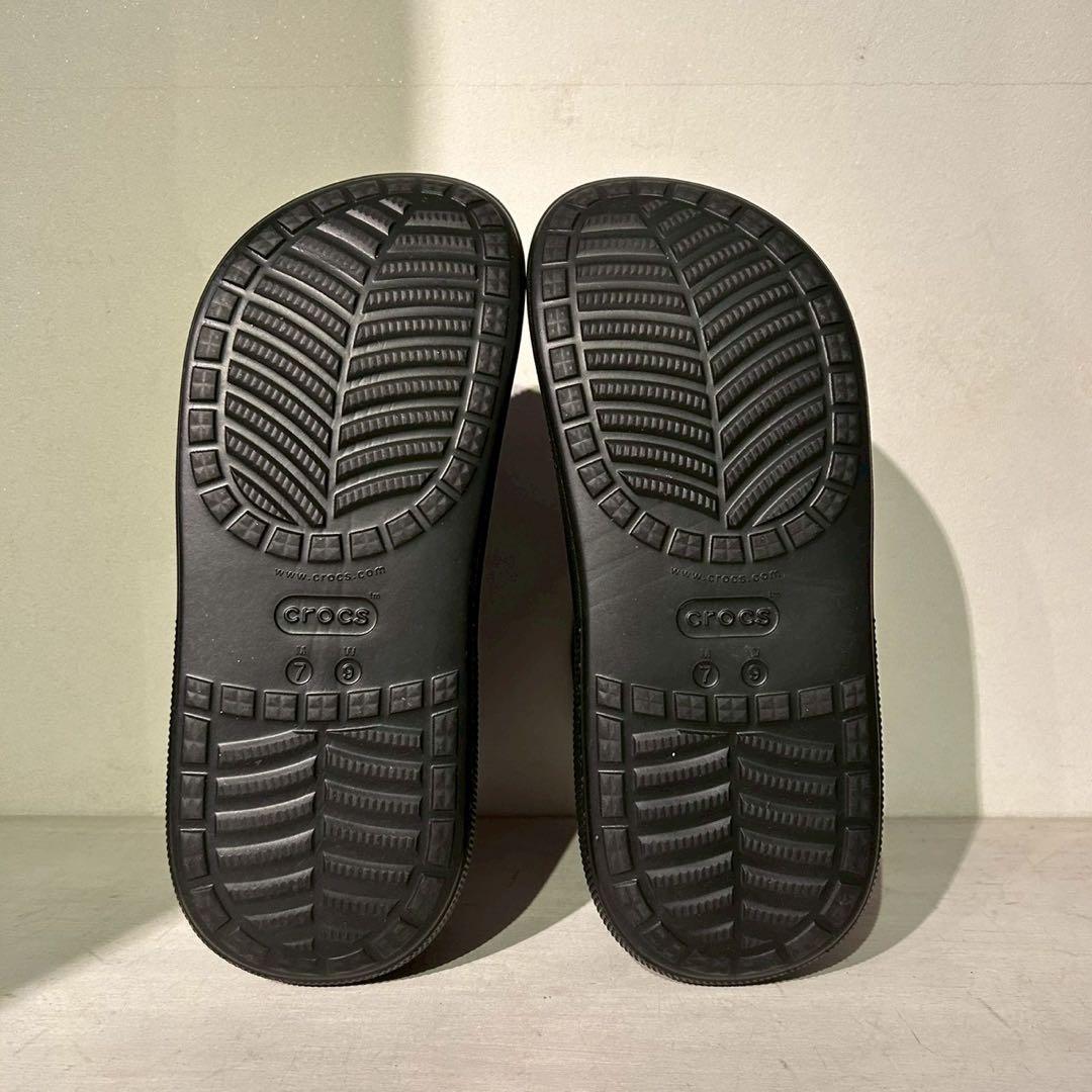 Crocs クロクッス 厚底クラッシュブーツ レインブーツ　ブラック 25cm