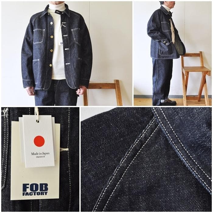 FOB エフオービー　 F2410 カバーオール　ヘンプデニム L