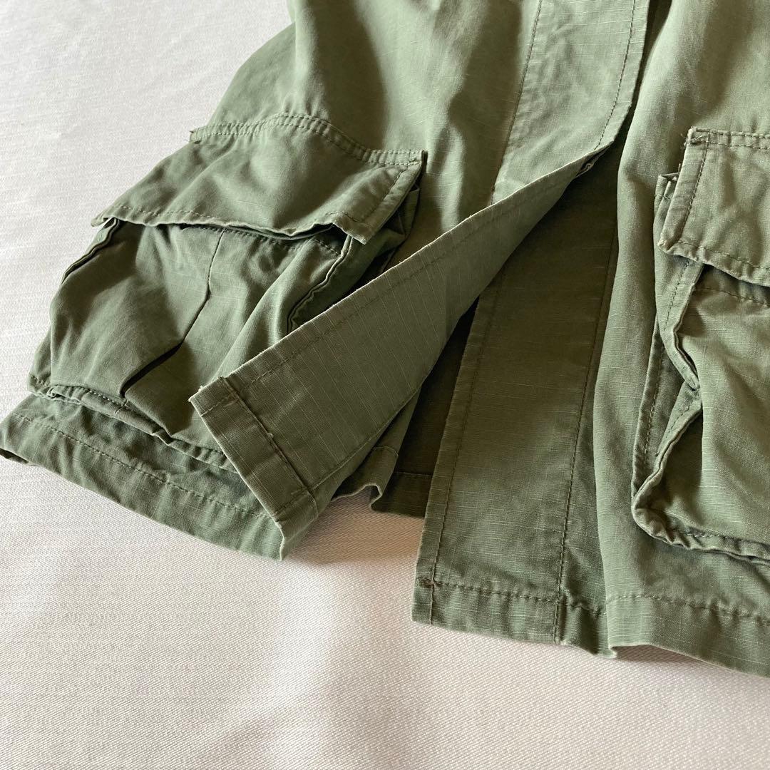 デニム&サプライ ラルフローレン 半袖 サファリ ジャケット XS オリーブ
