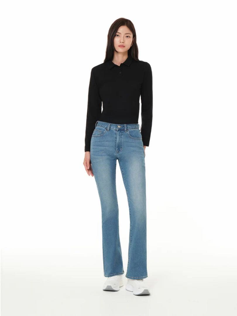 airdenim セミブーツカットジーンズ ストーンブルー