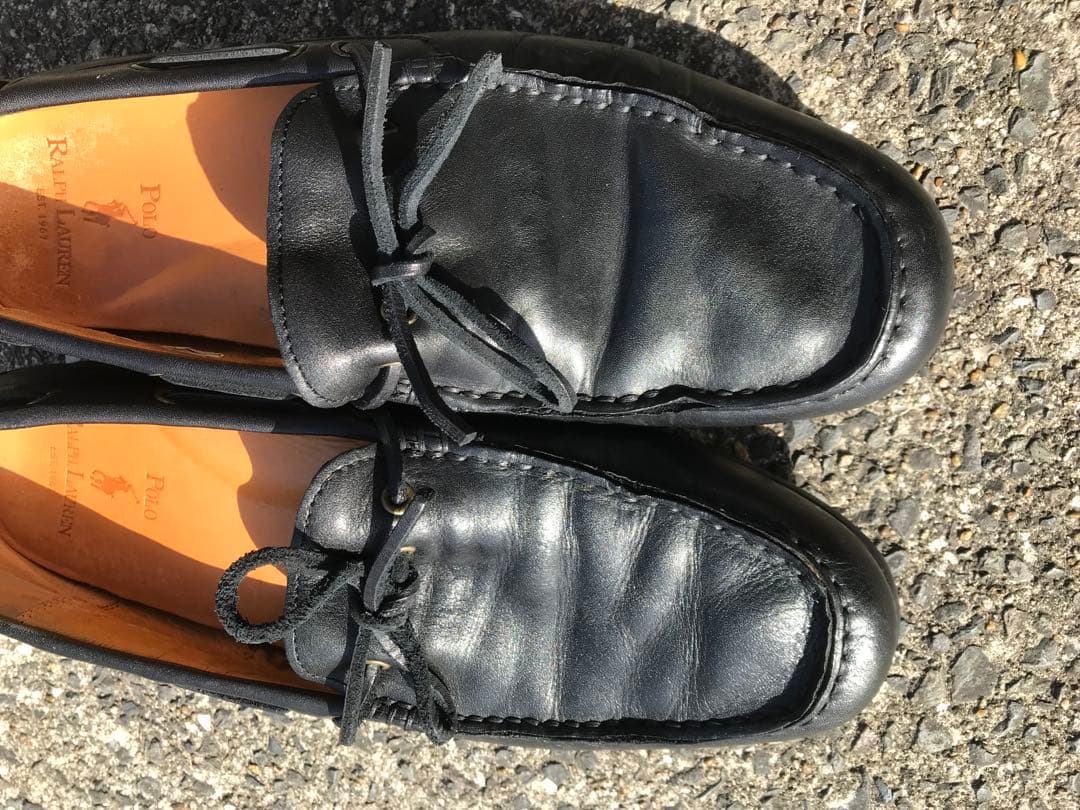 Polo Ralph Lauren デッキシューズ　モカシン　黒　27cm