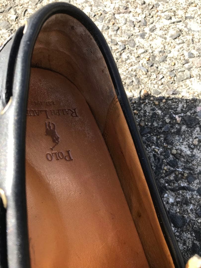 Polo Ralph Lauren デッキシューズ　モカシン　黒　27cm