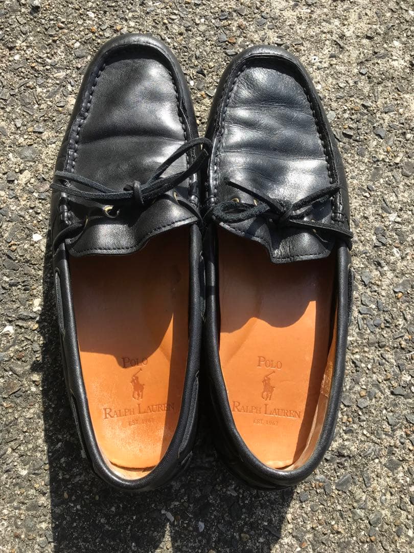 Polo Ralph Lauren デッキシューズ　モカシン　黒　27cm