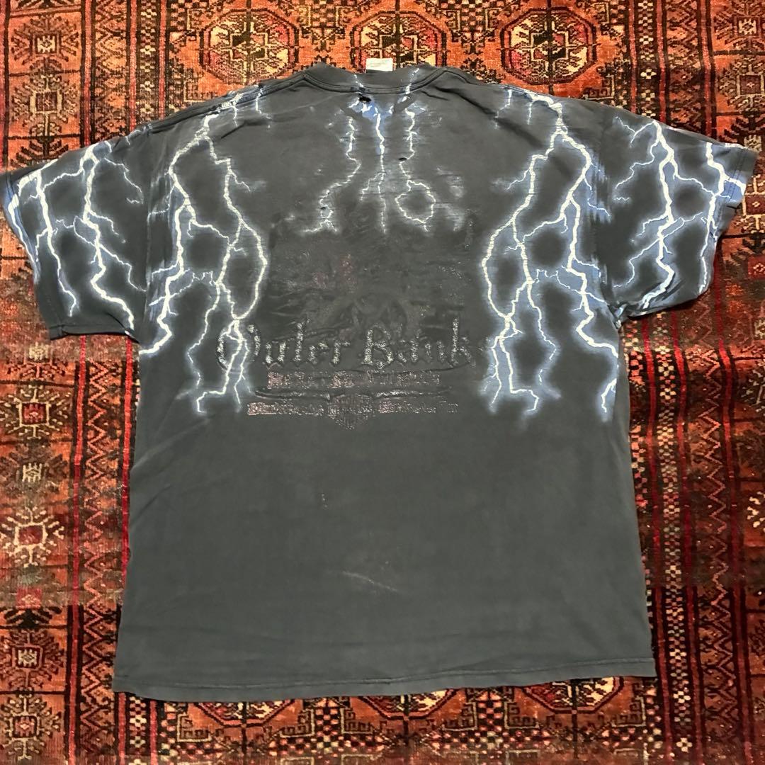 襤褸 Harley-Davidson サンダー tシャツ ブルー　フレイム XL