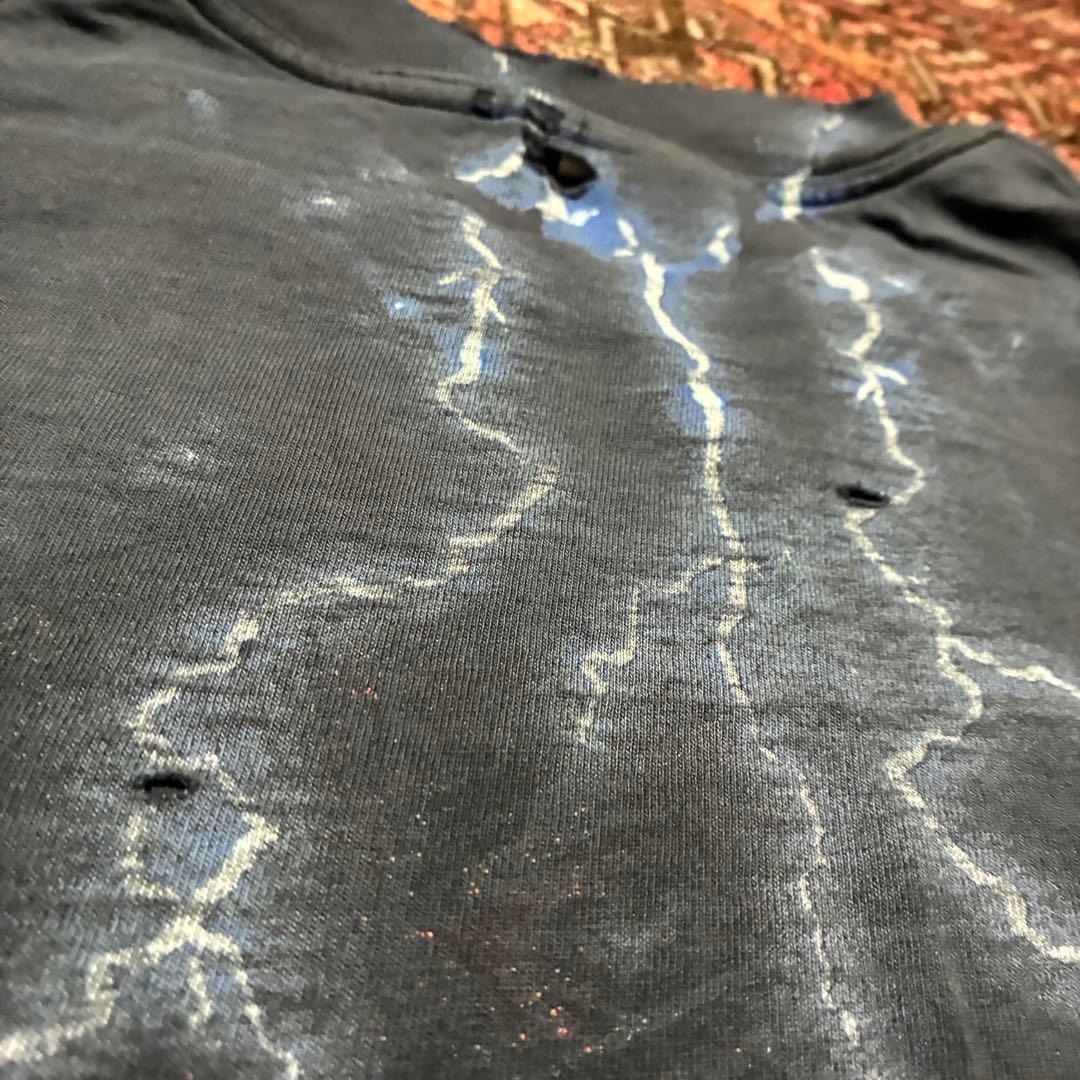 襤褸 Harley-Davidson サンダー tシャツ ブルー　フレイム XL