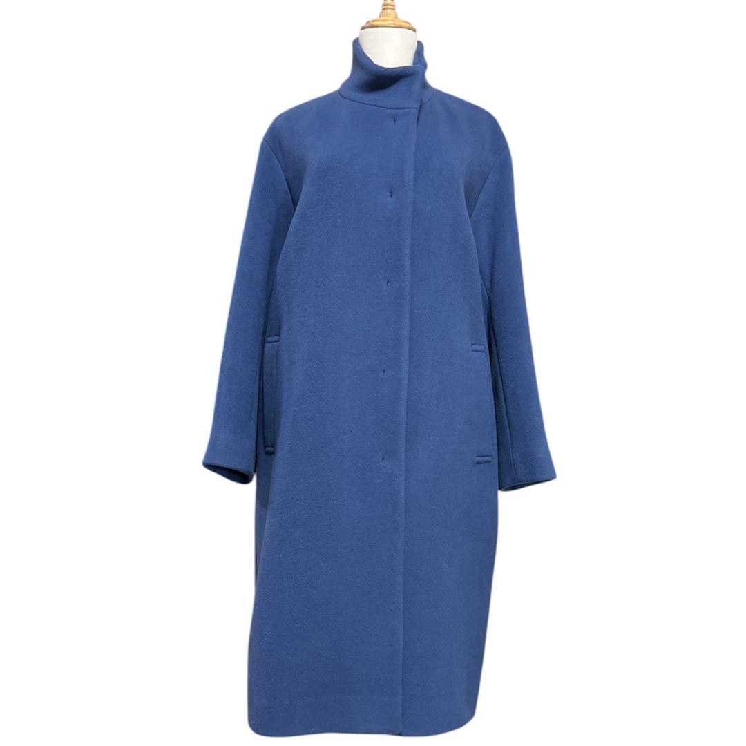 美品 23区 ダブルクロスベロアスタンドカラー コート M 中村アン