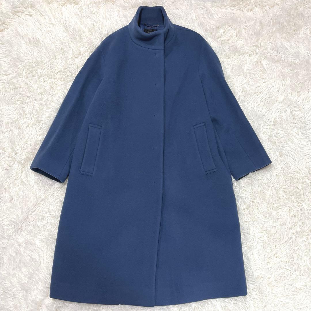 美品 23区 ダブルクロスベロアスタンドカラー コート M 中村アン