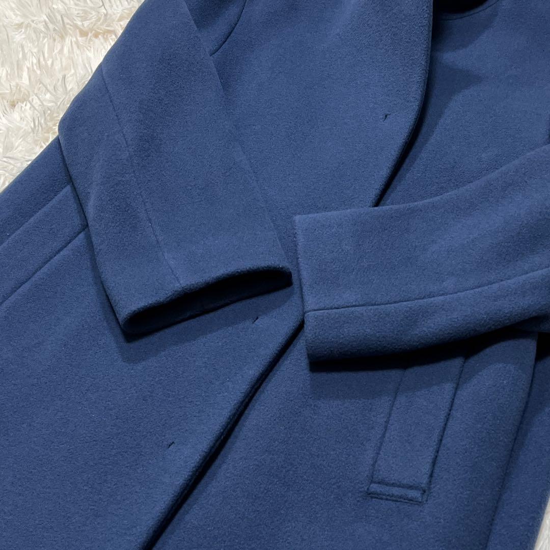 美品 23区 ダブルクロスベロアスタンドカラー コート M 中村アン