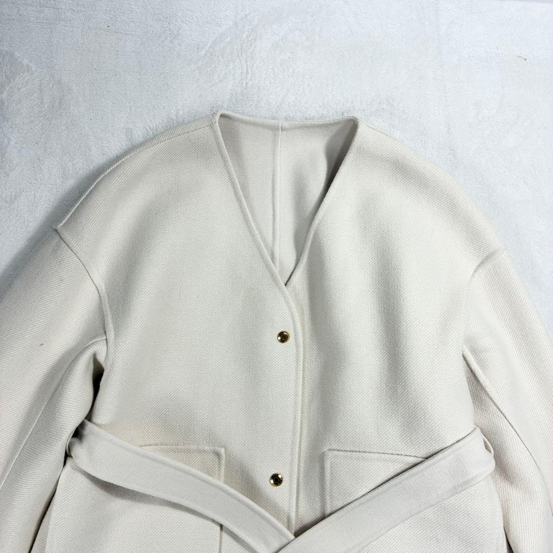 d*d様 最終価格✨極美品✨ドゥロワー リバーシブル ウール×シルク ベルト コ