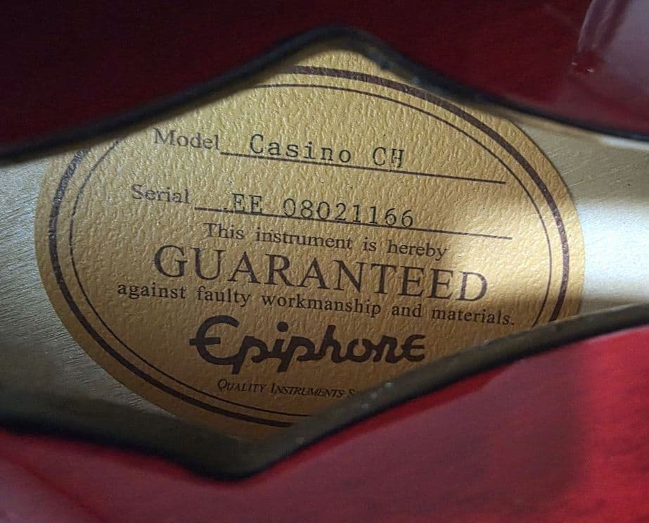 Epiphone guiter「Casino CH」