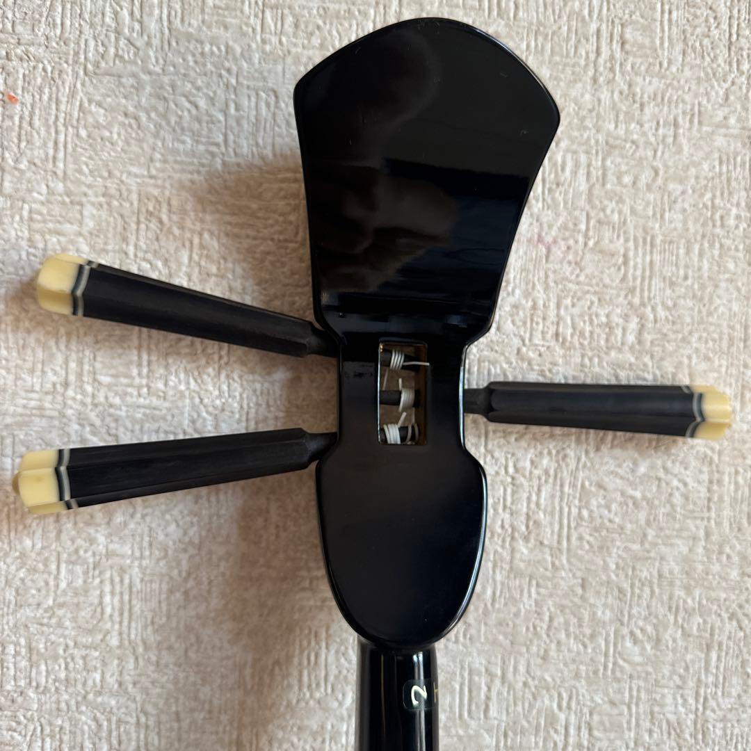 花柄装飾の木製三味線 3弦