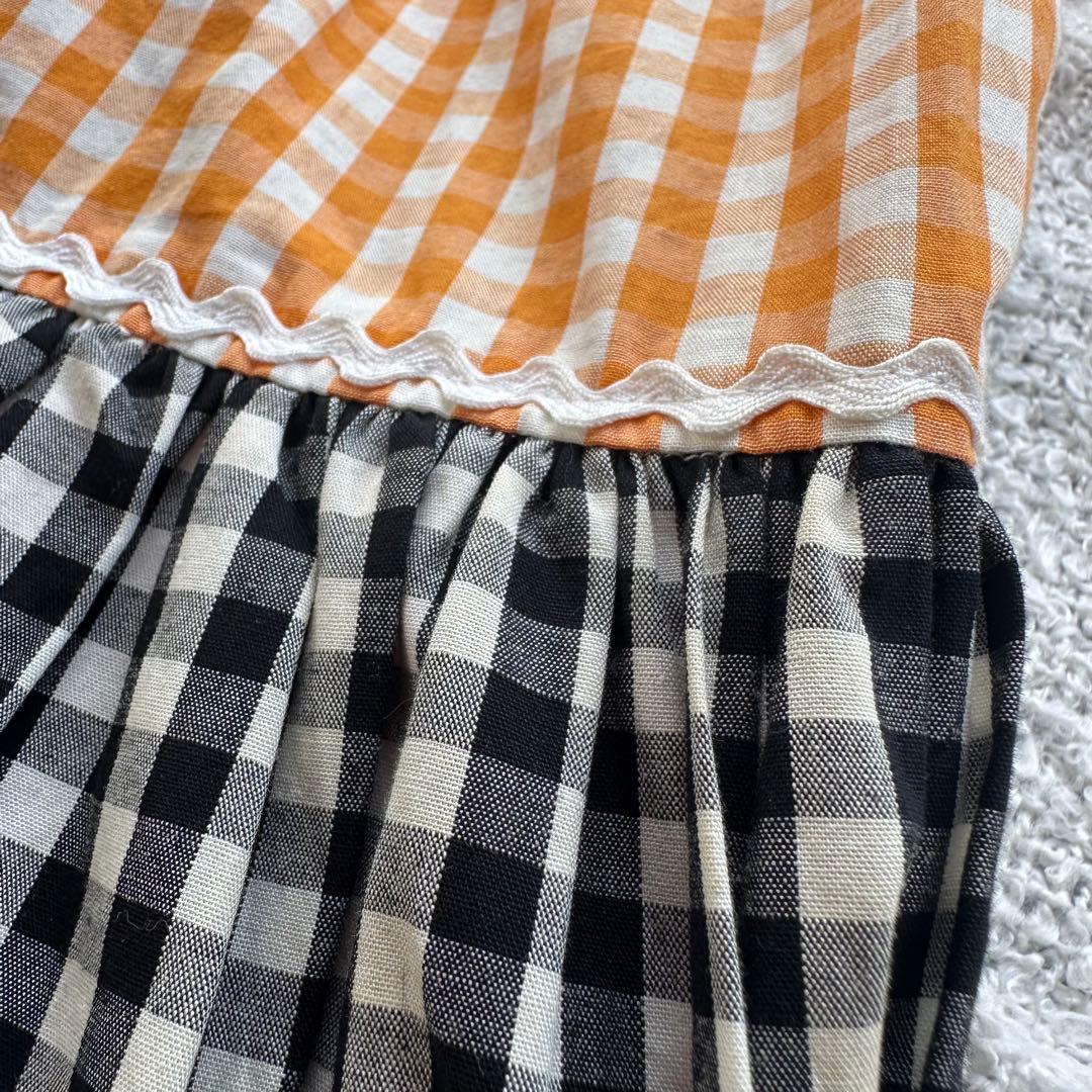 湯*腐様 極美品✨ コムデギャルソン パッチワーク ギンガムチェック レイヤード