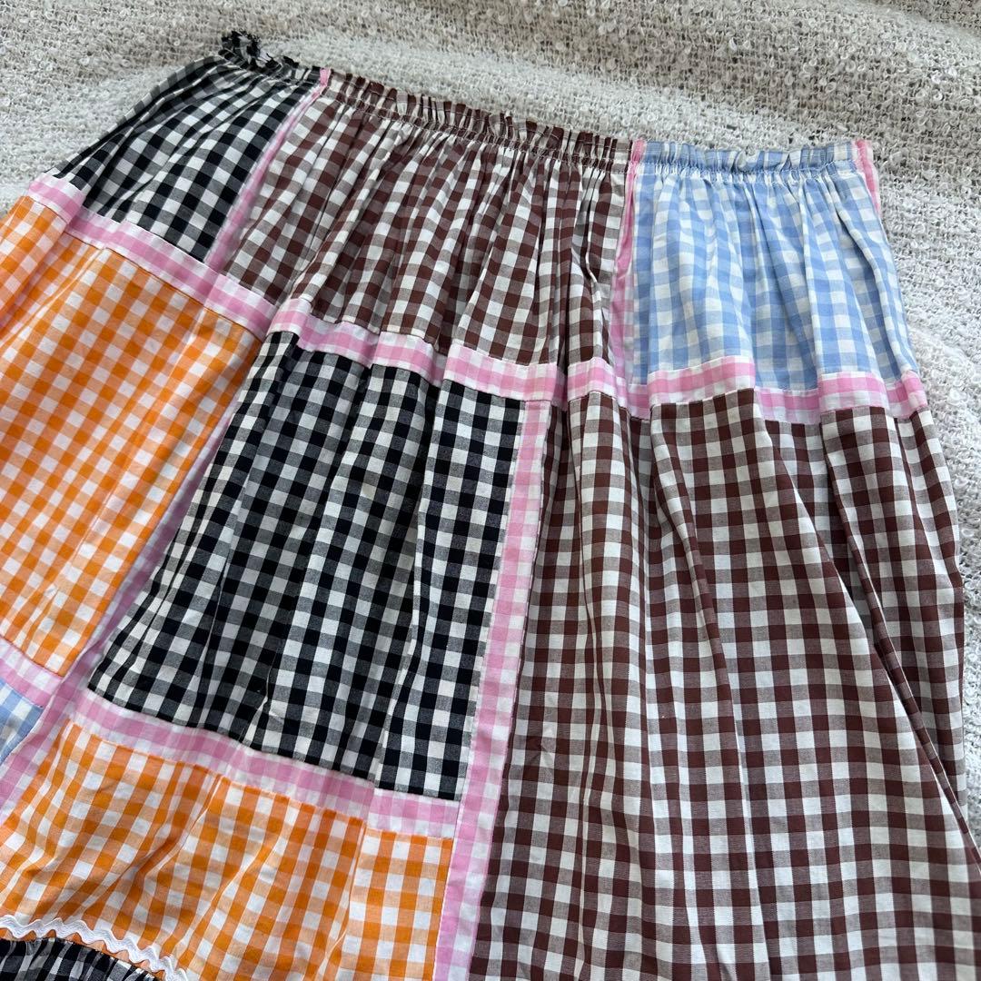 湯*腐様 極美品✨ コムデギャルソン パッチワーク ギンガムチェック レイヤード