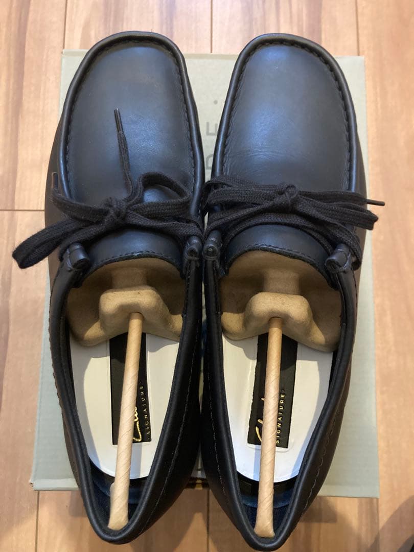 ☆ 新品未使用　クラークス　ワラビーWP 黒レザー　25.5㎝
