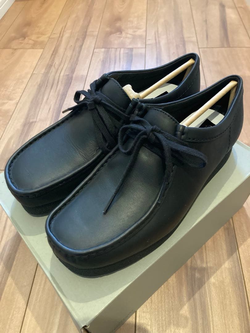 ☆ 新品未使用　クラークス　ワラビーWP 黒レザー　25.5㎝