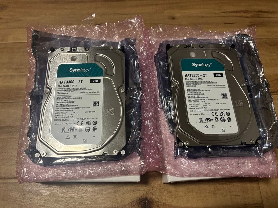 2台セット！ synology 内蔵HDD 2TB HAT3300-2T-BOX