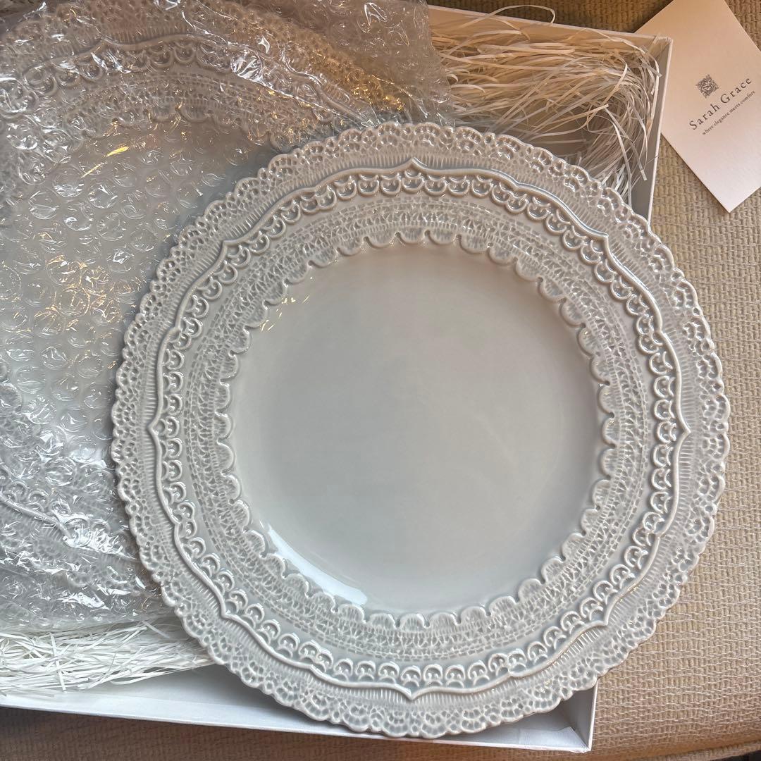 ELIOS FINEZZA プレート 23cm LIGHT GRAY 2枚セット