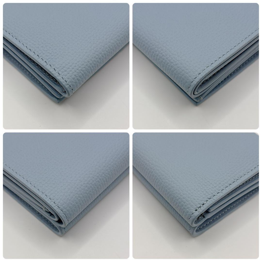 LOEWE ロエベ トライフォールドウォレット ダスティブルー 限定完売 財布