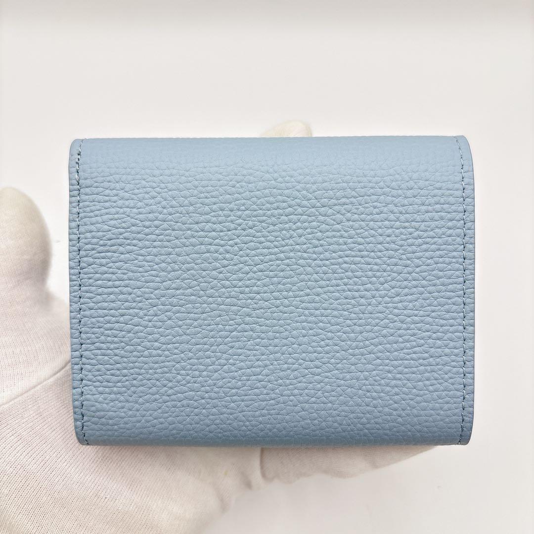 LOEWE ロエベ トライフォールドウォレット ダスティブルー 限定完売 財布