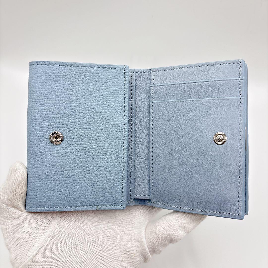LOEWE ロエベ トライフォールドウォレット ダスティブルー 限定完売 財布