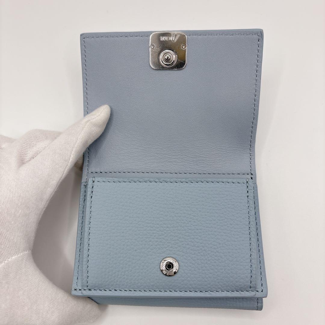 LOEWE ロエベ トライフォールドウォレット ダスティブルー 限定完売 財布