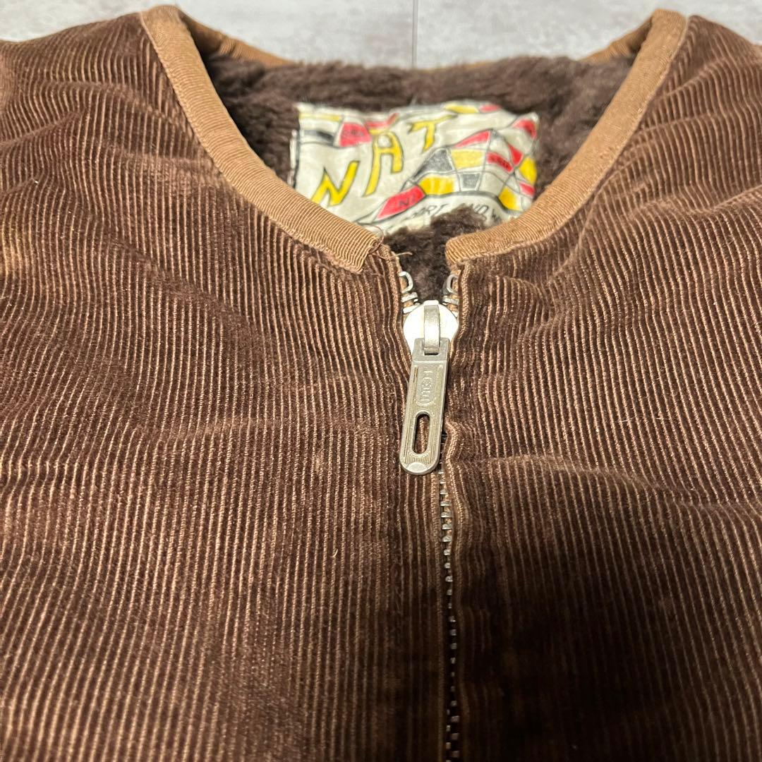 トップス vintage NAT corduroy boa vest LAMPO