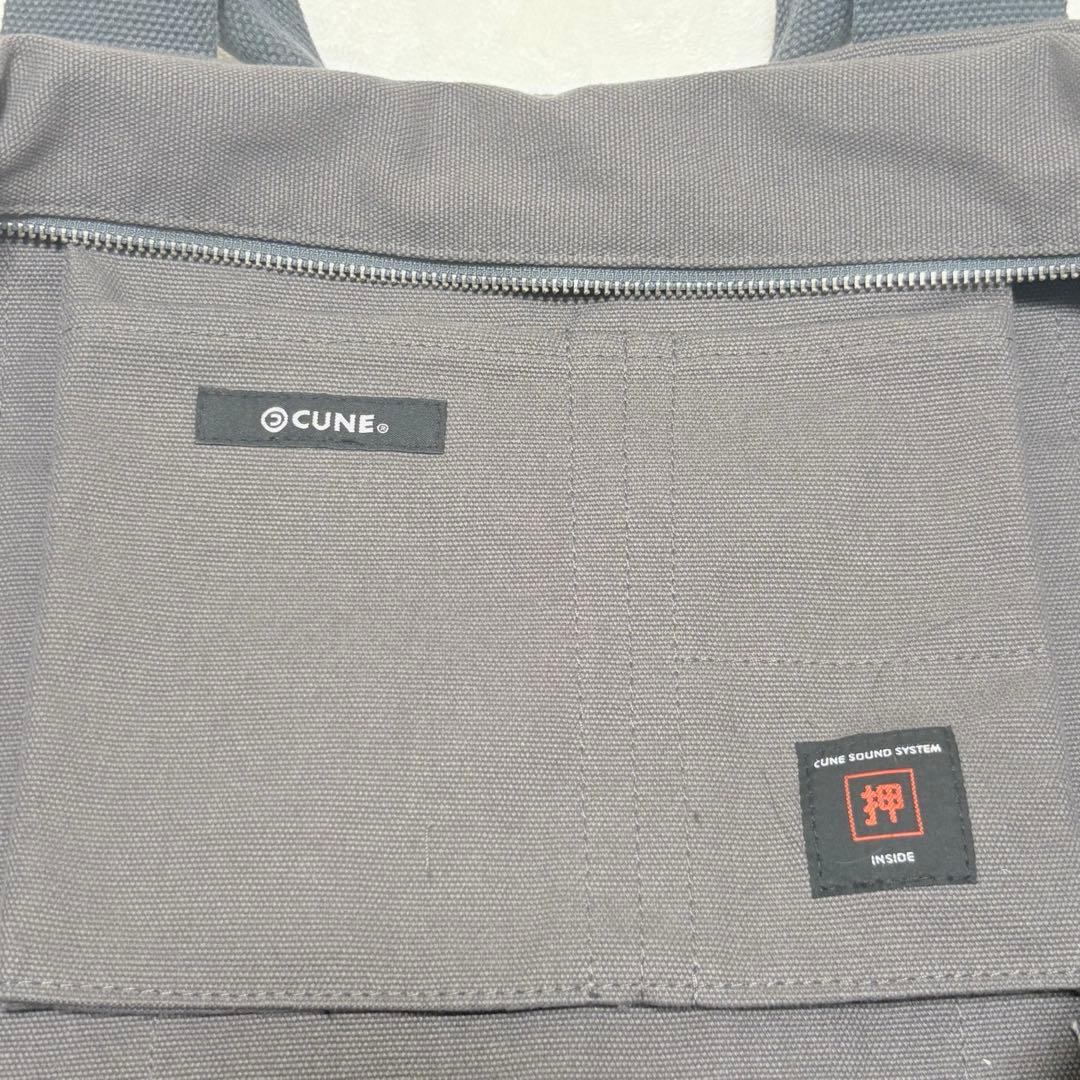 ◆新品◆CUNE キャンバスショルダーバッグ ボストンバッグ グレー 完売品