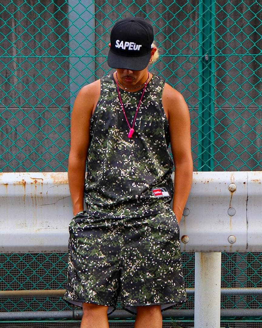 SAPEur サプール BASIC TANK TOP DIGITAL CAMO