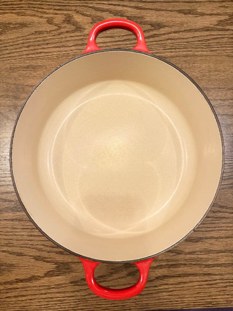 Le Creuset ココットロンド 両手鍋 24cm チェリーレッド